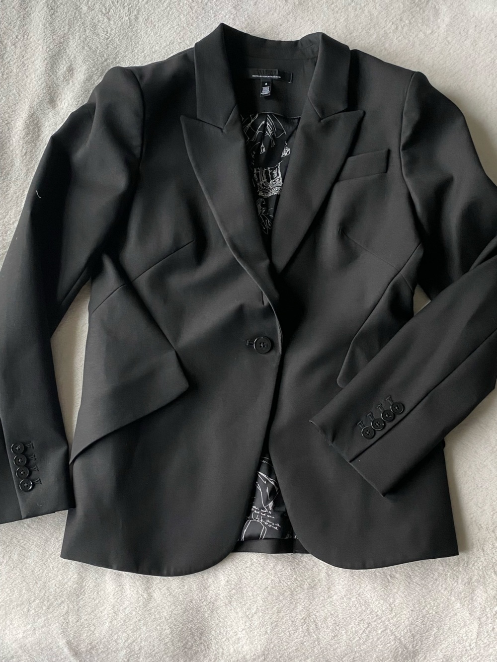 White House Black Market Editor Blazer Comfort Stretch cotton blend sz 8 - Picture 7 of 16